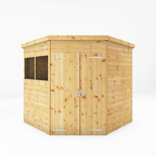 Waltons - 7 x 7 Garden Wooden Shed Flat Roof Shiplap Double Door Storage Shed
