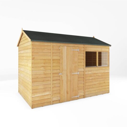 Waltons - Overlap Reverse Apex Wooden Garden Storage Shed - 10 x 6