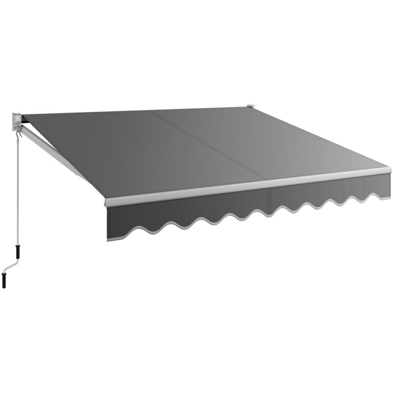 2.5x2M Manual Awning Canopy Garden Patio Shade Shelter Aluminium Retractable
