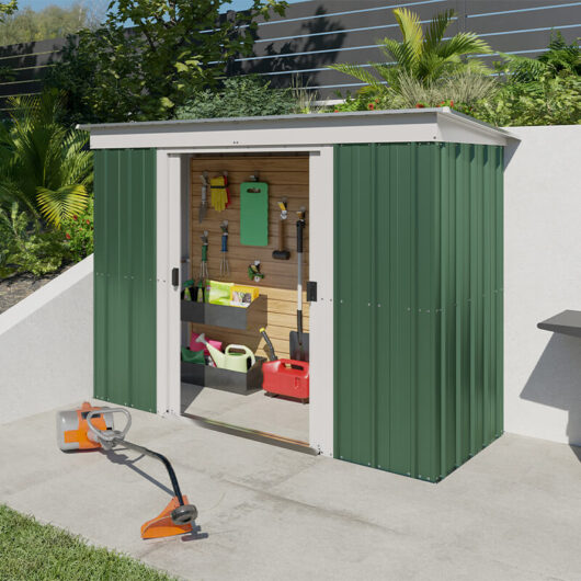 8' x 4' Yardmaster Emerald Pent Metal Shed (2.38m x 1.19m)