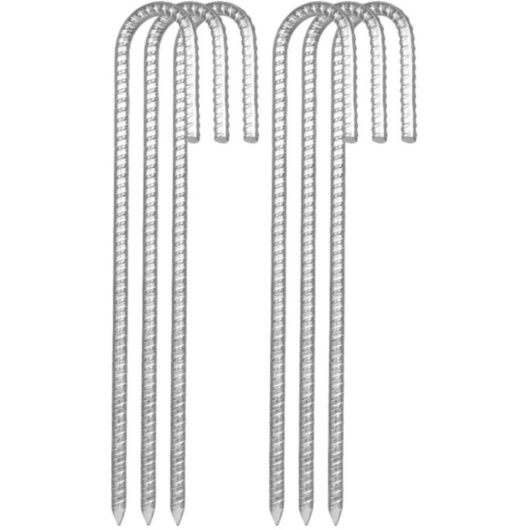 Csparkv - Pack of 10 32cm Ground Anchor Pegs, Tent Nails with Chisel Point on the End, Ideal for Securing Fences, Tents, Awnings, Garden Sheds,