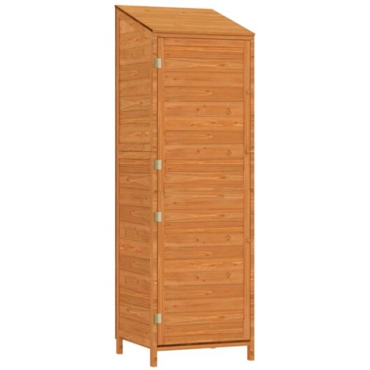 Garden Shed Brown 55x52x174.5 cm Solid Wood Fir Vidaxl