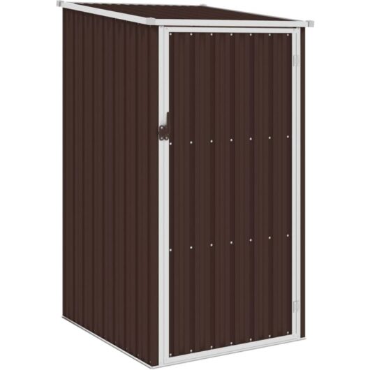 Garden Shed Brown 87x98x159 cm Galvanised Steel Vidaxl