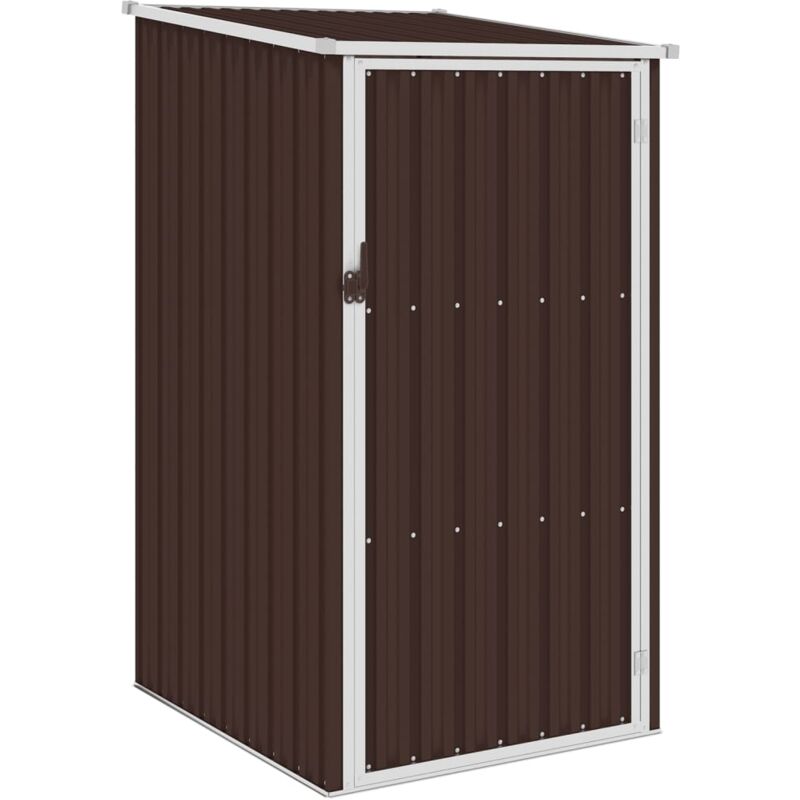 Garden Shed Brown 87x98x159 cm Galvanised Steel Vidaxl