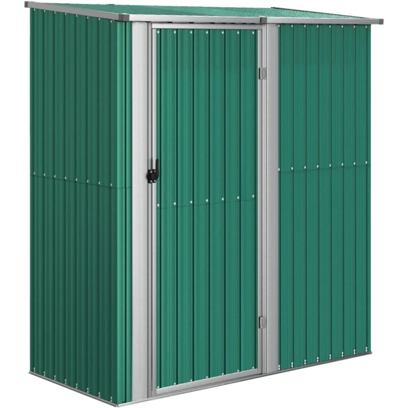 Garden Shed Green 180.5x97x209.5 cm Galvanised Steel Vidaxl
