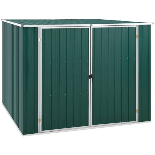 Garden Shed Green 195x198x159 cm Galvanised Steel Vidaxl