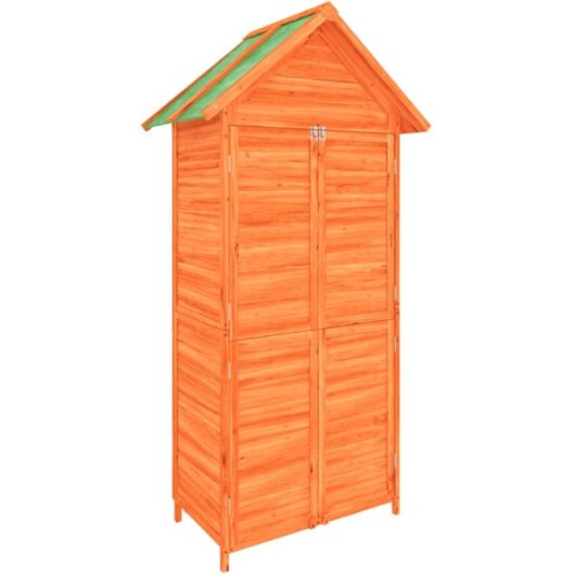 Garden Tool Shed Brown 89x52.5x175 cm Solid Wood Pine Vidaxl