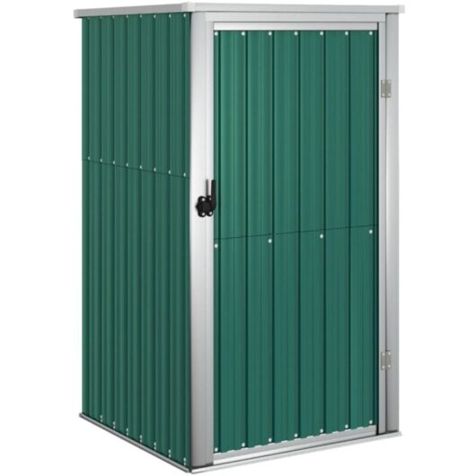 Garden Tool Shed Green 88x89x161 cm Galvanised Steel Vidaxl