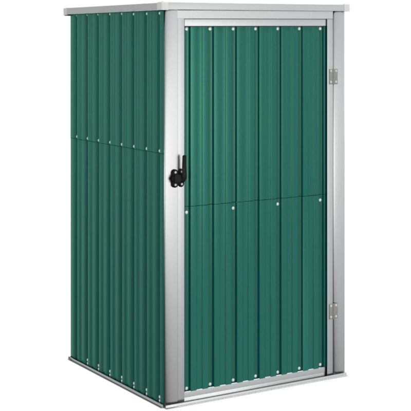 Garden Tool Shed Green 88x89x161 cm Galvanised Steel Vidaxl