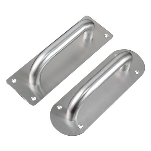 Heavy Duty Stainless Steel Door Handle Set for Gates, Garage, Sheds, Furniture, Large Rustic Style, 2 Piece, 200 x 65mm (Square)