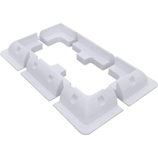 Linghhang - White)6pcs abs Solar Panel Mounting Brackets, No Drilling Required, Widely Used on Roofs of RVs, Caravans, Vehicles, Motorhomes, Garages,