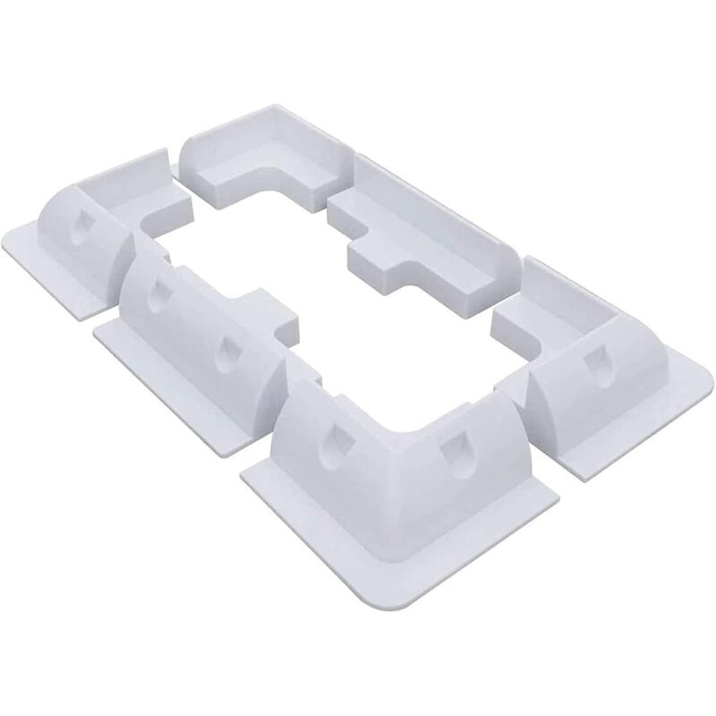 Linghhang - White)6pcs abs Solar Panel Mounting Brackets, No Drilling Required, Widely Used on Roofs of RVs, Caravans, Vehicles, Motorhomes, Garages,