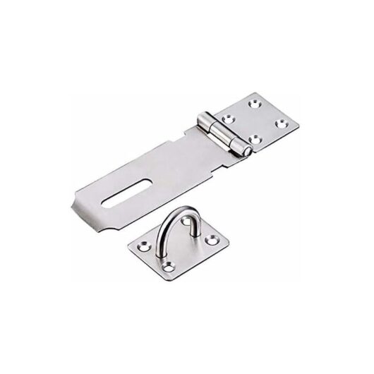Stainless Steel Padlock Hasp, Heavy Duty Hasp and Staple with Screws, Door Clasp Gate Lock Shed Latch Padlock Staple