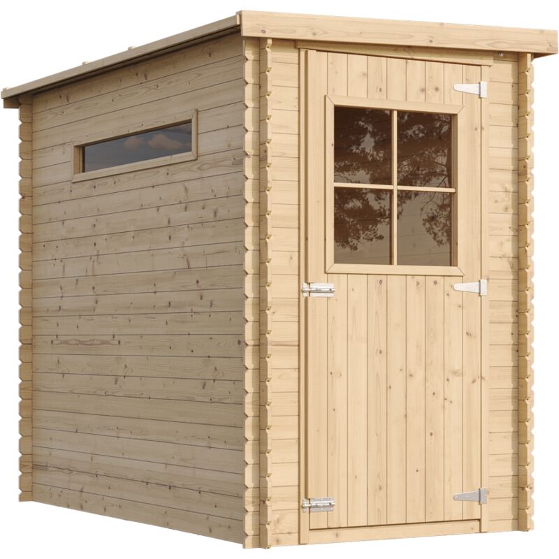 Timbela - Wooden Garden Shed- 5 x 8 ft/2.63 m2 - garden shed with impregnated floor, 19 mm planks M306+M306G