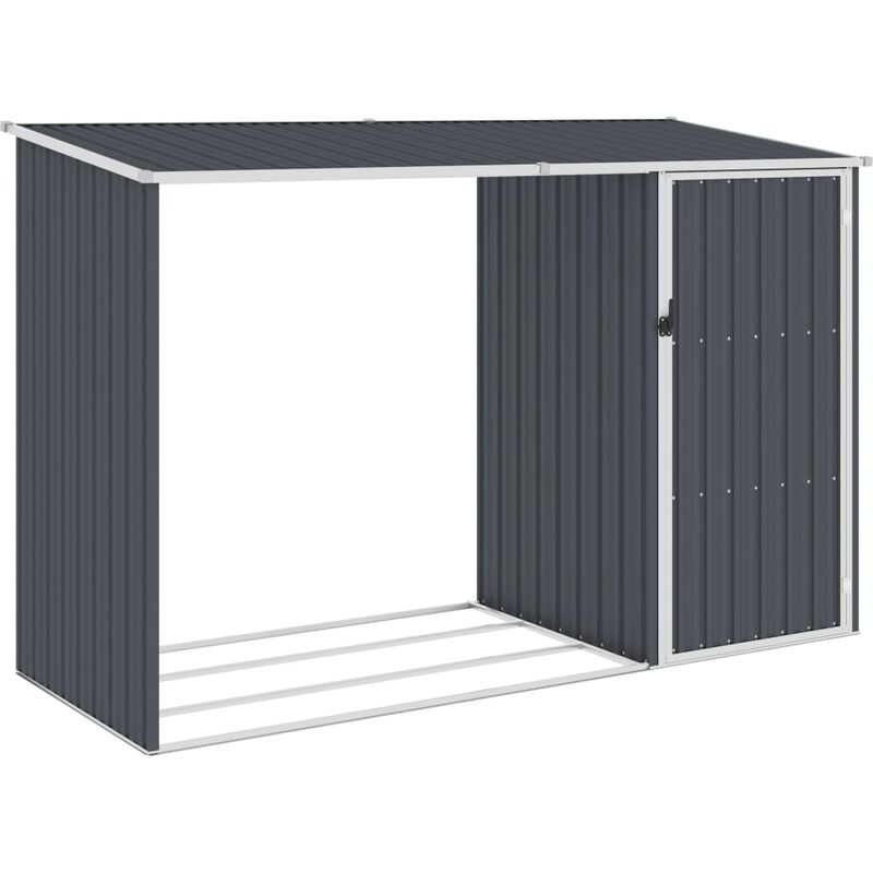 Vidaxl - Garden Firewood Shed Anthracite 245x98x159 cm Galvanised Steel