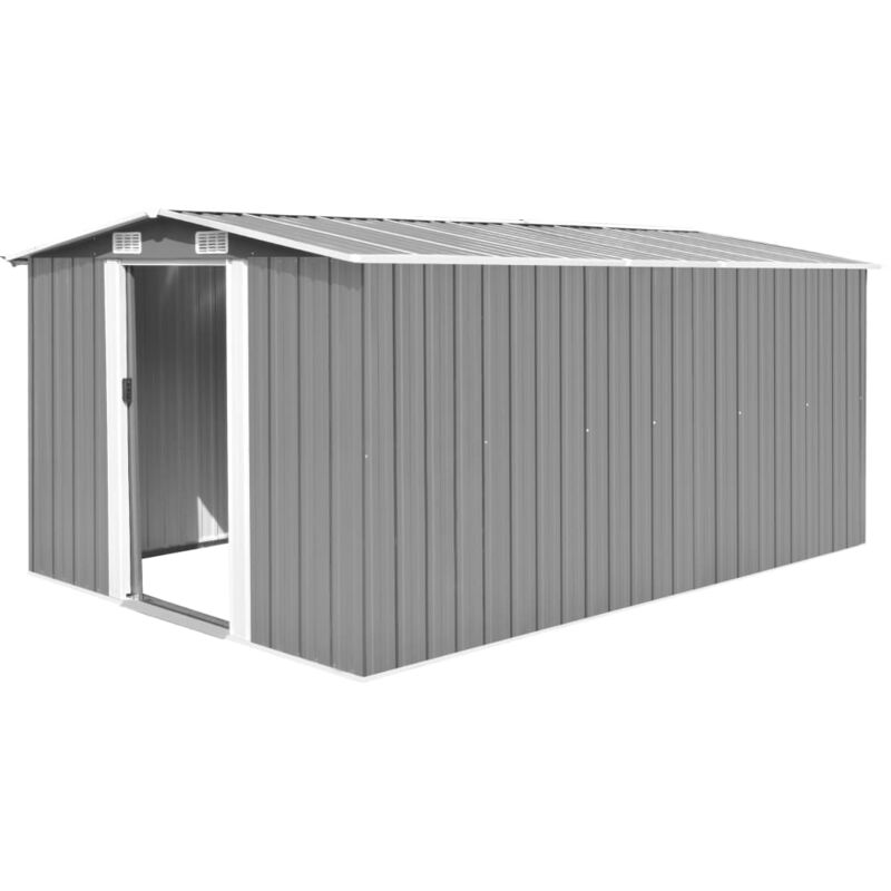 Vidaxl - Garden Shed 257x392x181 cm Metal Grey