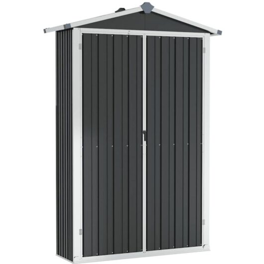 Vidaxl - Garden Shed Anthracite 116x45x175 cm Galvanised Steel