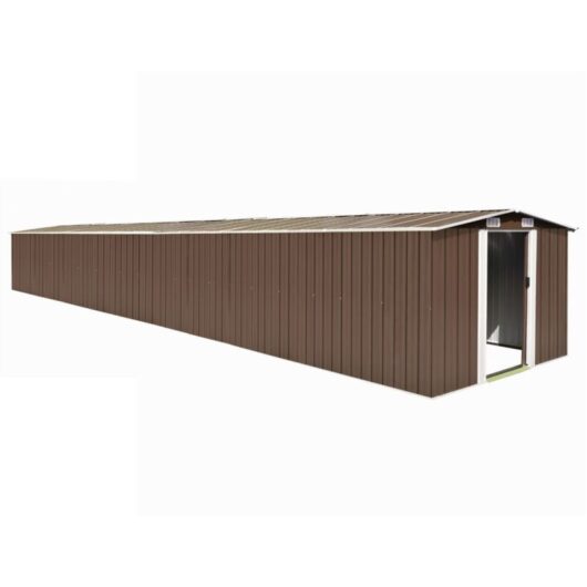Vidaxl - Garden Shed Brown 257x990x181 cm Galvanised steel