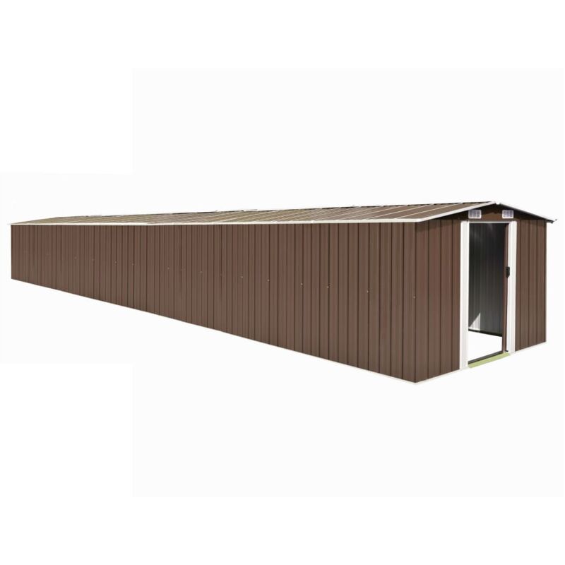 Vidaxl - Garden Shed Brown 257x990x181 cm Galvanised steel