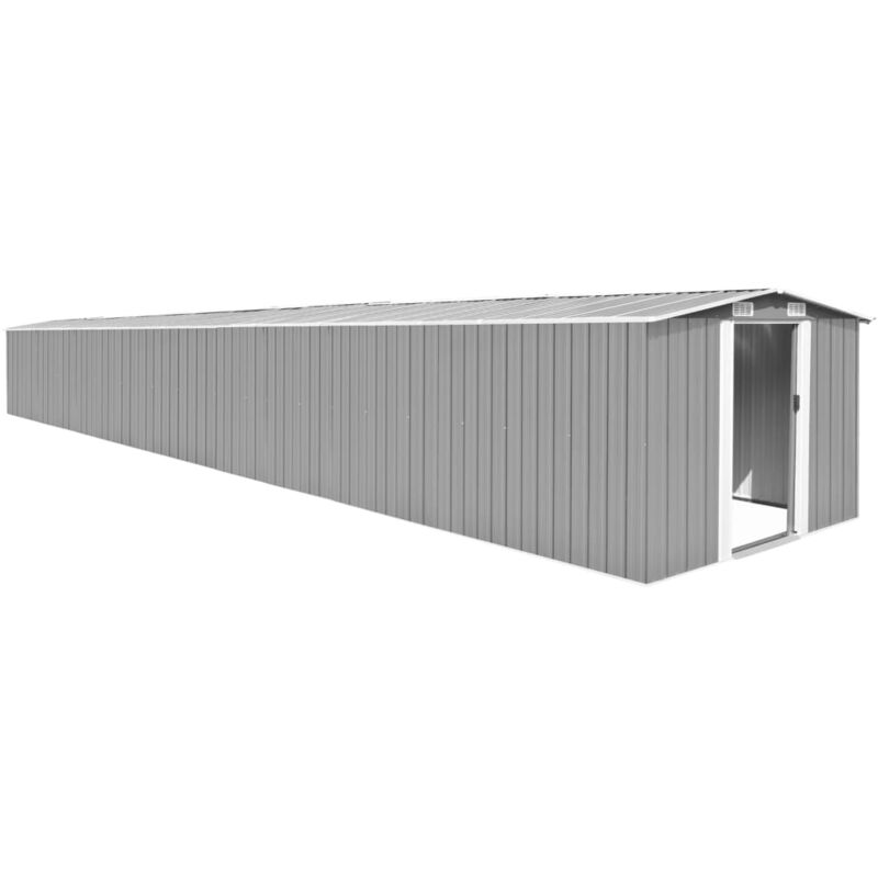 Vidaxl - Garden Shed Grey 257x990x181 cm Galvanised steel