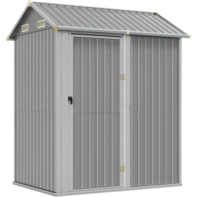 Vidaxl - Garden Shed Light Grey 192x152.5x237 cm Galvanised Steel
