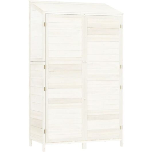 Vidaxl - Garden Shed White 102x52x174.5 cm Solid Wood Fir