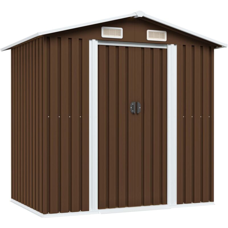 Vidaxl - Garden Storage Shed Brown 204x132x186 cm Steel