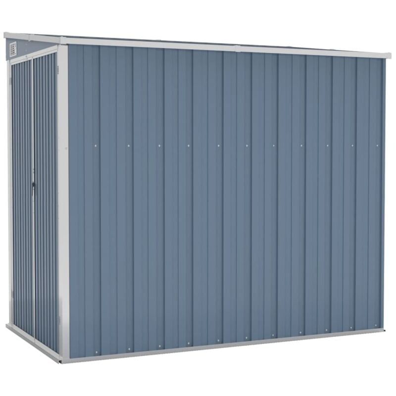 Vidaxl - Wall-mounted Garden Shed Grey 118x194x178 cm Galvanised Steel