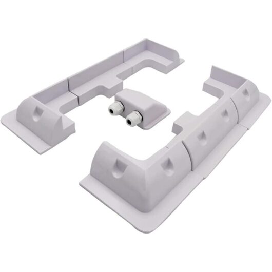 White) 7Pcs abs Solar Panel Mounting Brackets, No Drilling Required, Great Utility Tools and Toys with rv, Caravan, Vehicle, Camper, Garage, Shed