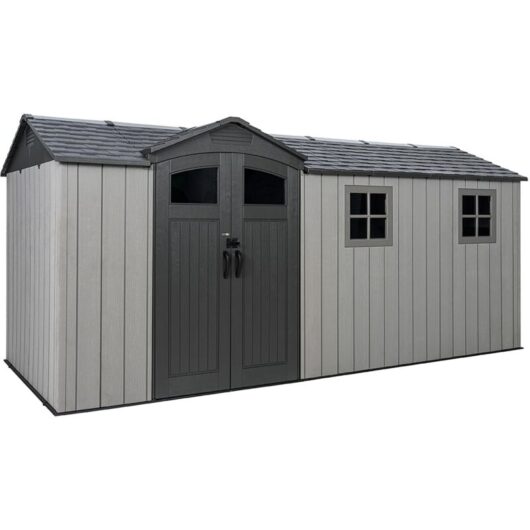 16.5 Ft x 7 Ft Side Entry Outdoor Storage Shed - Lifetime