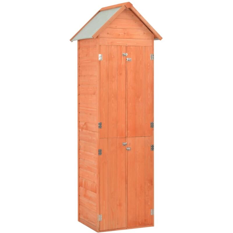 Garden Storage Shed 71x60x213 cm Wood Vidaxl