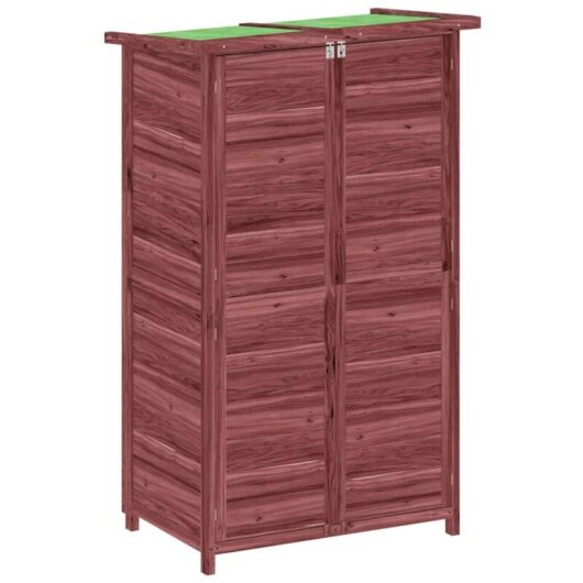 Garden Tool Shed Mocha 83x57x140 cm Solid Wood Pine Vidaxl