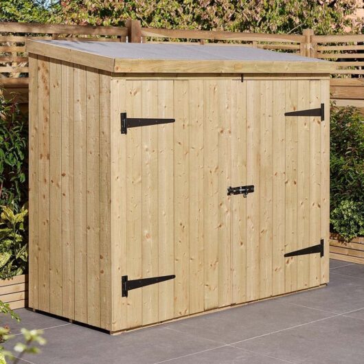 Hidalgo Wooden Garden Bike Store Shed In Natural