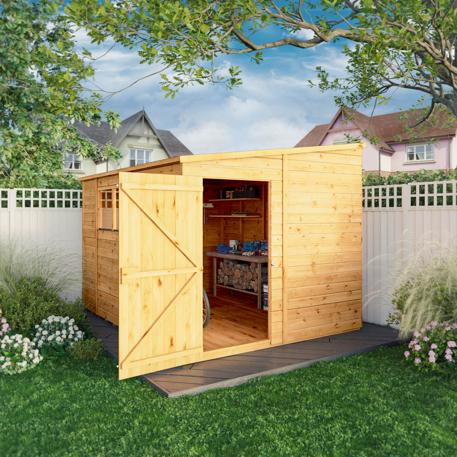 Mercia 10 X 8Ft Woodsman Shiplap Pent Shed