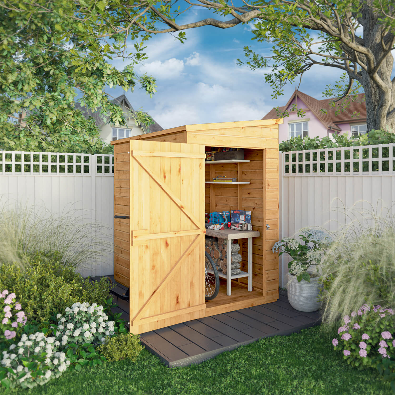 Mercia 6 X 4Ft Woodsman Shiplap Pent Shed