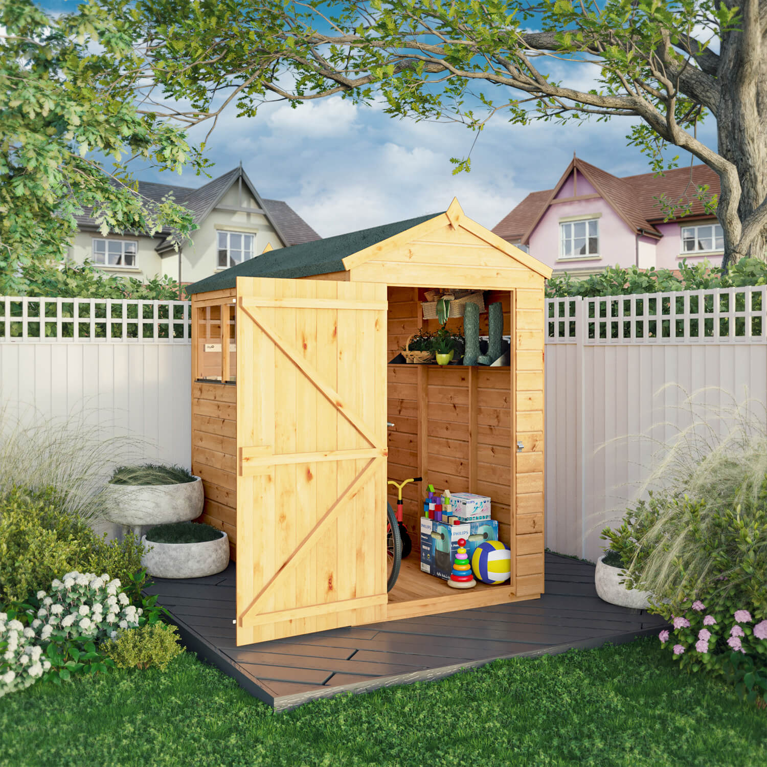 Mercia 8 X 4Ft Woodsman Shiplap Apex Shed