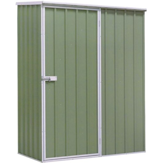 Sealey Garden Outdoor Storage Shed 1.5 x 0.8 x 1.9m Pent Style Roof Green DG113