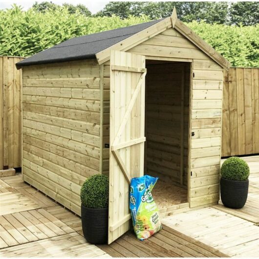 10 X 8 Premier Windowless Pressure Treated Tongue And Groove Apex Shed With Higher Eaves And Ridge Height And Single Door