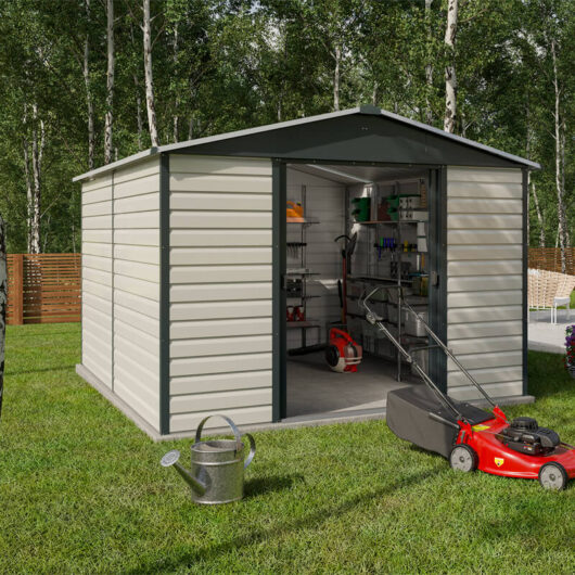 10' x 12' Yardmaster Shiplap Metal Shed Anthracite Finish (3.03m x 3.76m)