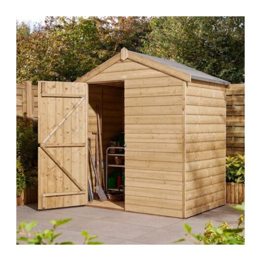 4x6 Shiplap Apex Shed Single Door - Rowlinson