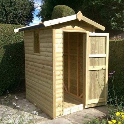 Churnet Valley - 6 x 4 Feet Apex Shed - Pressure Treated Timber - L182 x W122 x H240 cm