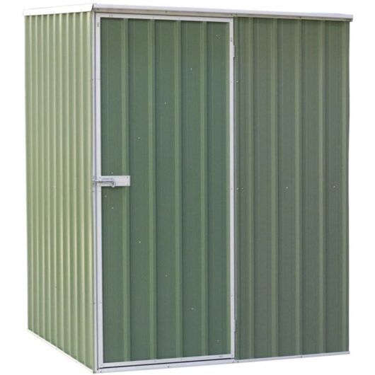 DG114 Dellonda Galvanized Steel Storage Shed with Pent Style Roof 151 x 151 x 200cm - Green - Sealey