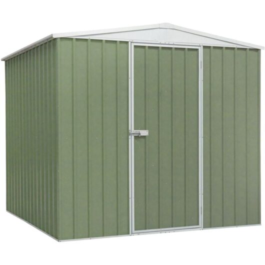 DG115 Dellonda Galvanized Steel Storage Shed with Apex Style Roof 230 x 230 x 220cm - Green - Sealey