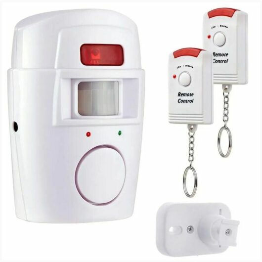Dewdat - Wireless pir Motion Sensor Alarm with 2 Remotes Door Window for Home Shed Garage Caravan Security Alarm System