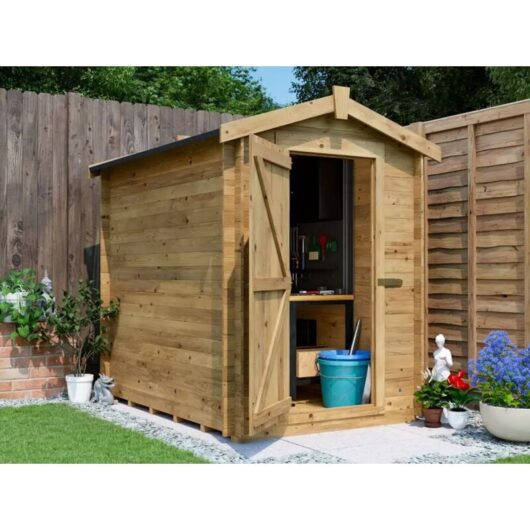 Dunster House Ltd. - Dunster House Heavy Duty Log Shed 19mm Tounge & Groove Walls, W5' x D7' / W1.5m x D2.0m, Pressure Treated, Taarmo