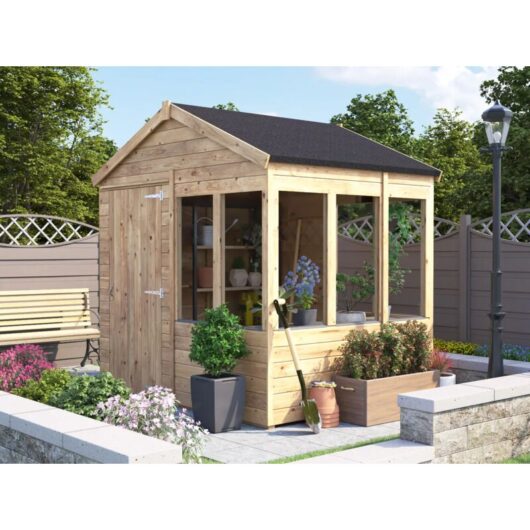 Dunster House Ltd. - Dunster House Potting Shed Apex Roof W8' x D6' (W2.4m x D1.8m) Overlord Modular
