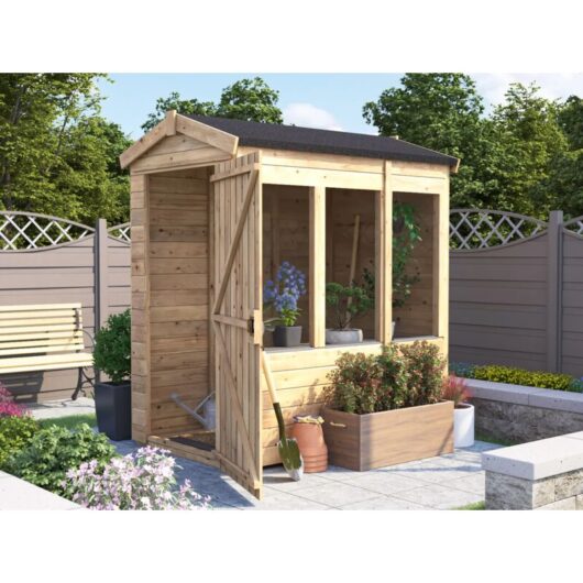 Dunster House Potting Shed Apex Roof W4' x D6' (W1.2m x D1.8m) Overlord Modular
