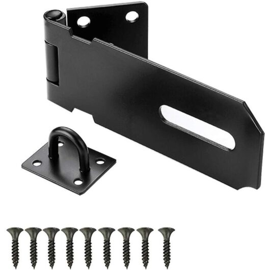 Gotrays - Pcs Stainless Steel Padlock Hasp, Hasp and Staple Set for Door Lock, Safety Hasp, Padlock, Staple, Shed Clasp with Screws, for Shed