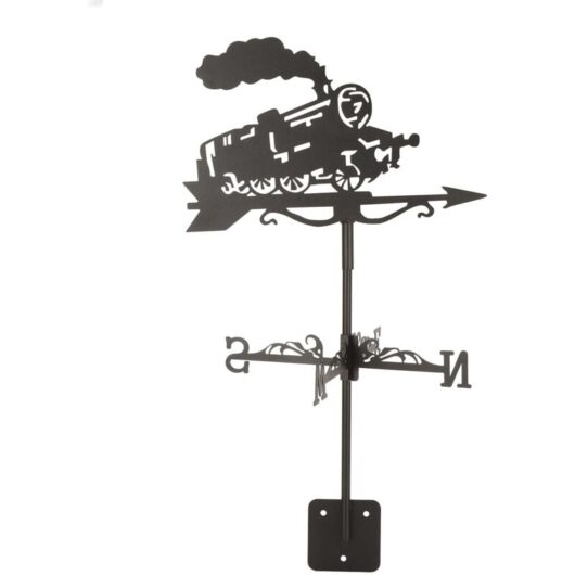Groofoo - Garden Weathervane Roof Outdoor Metal Wind Vane Decoration for Yard Cupola Barn Sheds Black