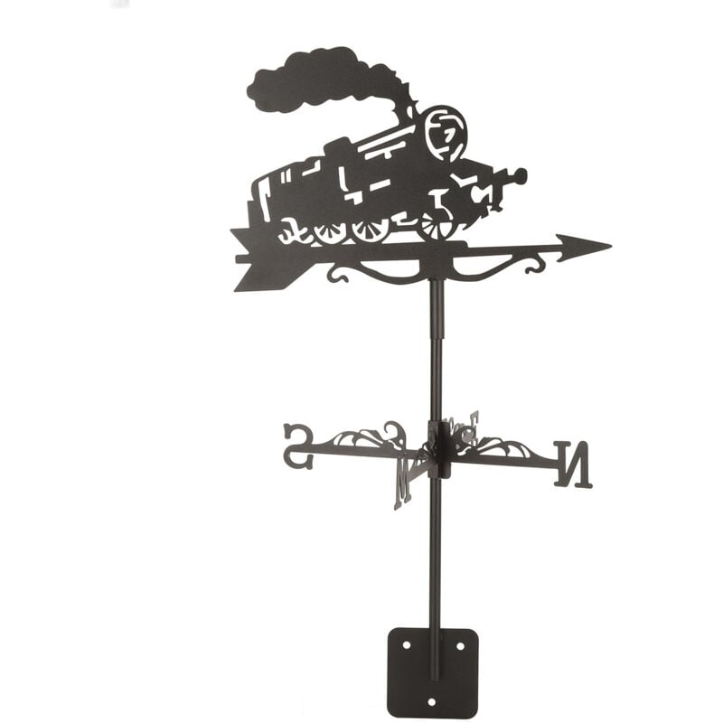 Groofoo - Garden Weathervane Roof Outdoor Metal Wind Vane Decoration for Yard Cupola Barn Sheds Black